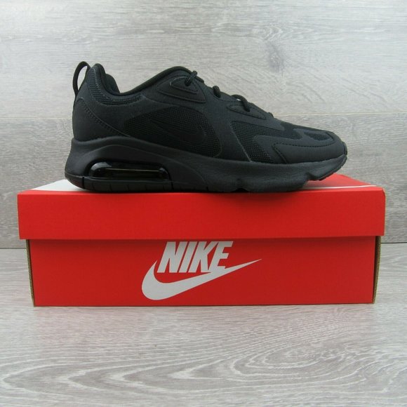 Nike Air Max 200 Athletic Shoes Triple Black - Picture 2 of 8